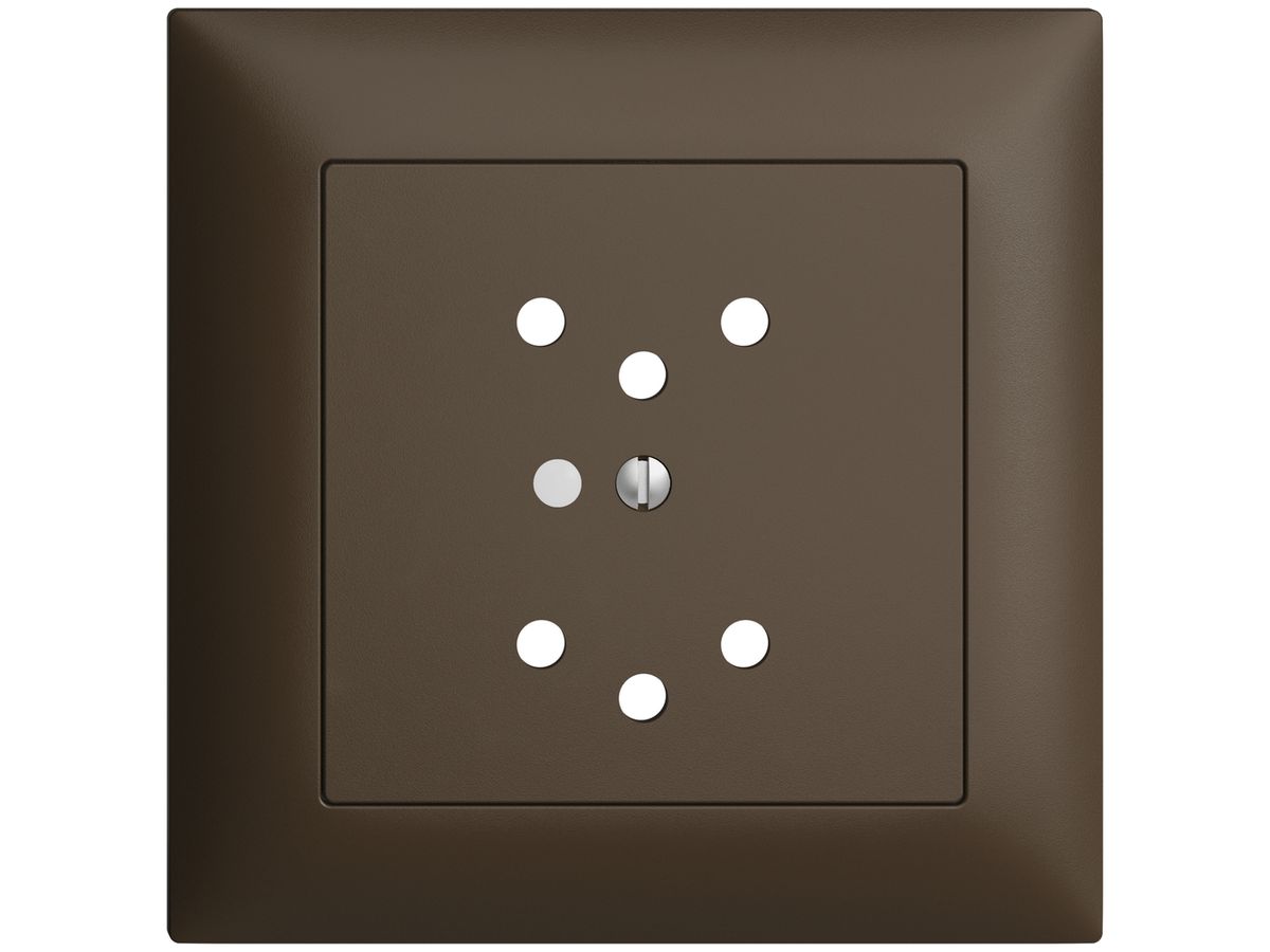 UP-Frontset EDIZIOdue coffee 88×88mm 2×T12 mit Linse