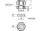 Kabelverschraubung Bettermann V-TEC TB20 teilbar M20 1×Ø11.5…14.5mm IP67 grau