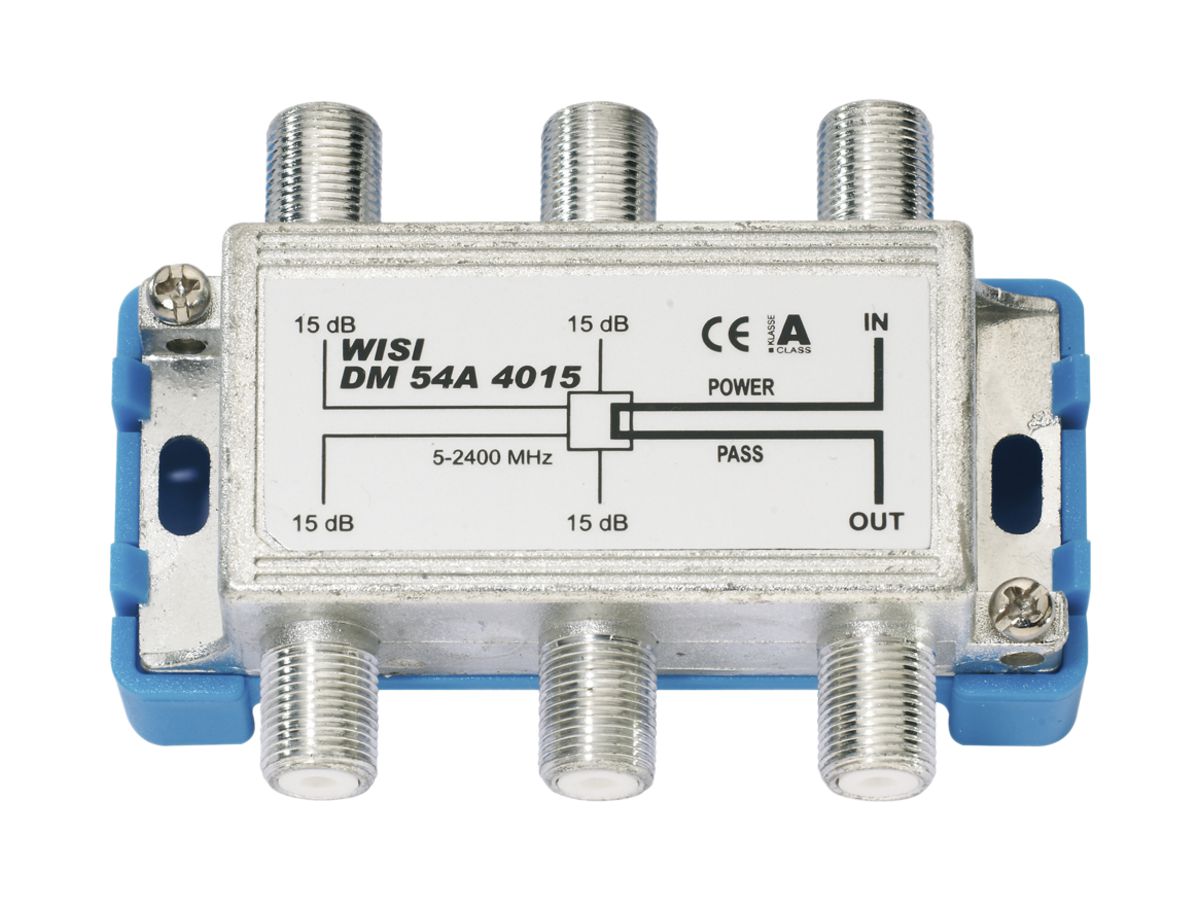 F-Abzweiger WISI DM54A4015 4-fach 15dB 5…2400MHz