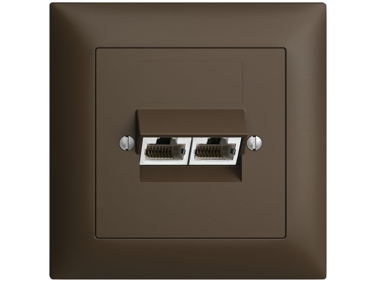 UP-Dose 2×RJ45/s 8P getr. EDIZIOdue coffee ITplus