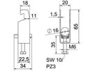 Schnellverleger BET 2056 U-Fuss Kunststoff 12…16mm 2×Kabel Stahl tfZn