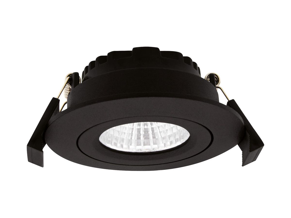 LED-Downlight DOTLUX CIRCLEminidim 6W 580lm 3000K IP44 38° DIM Ø85mm schwarz