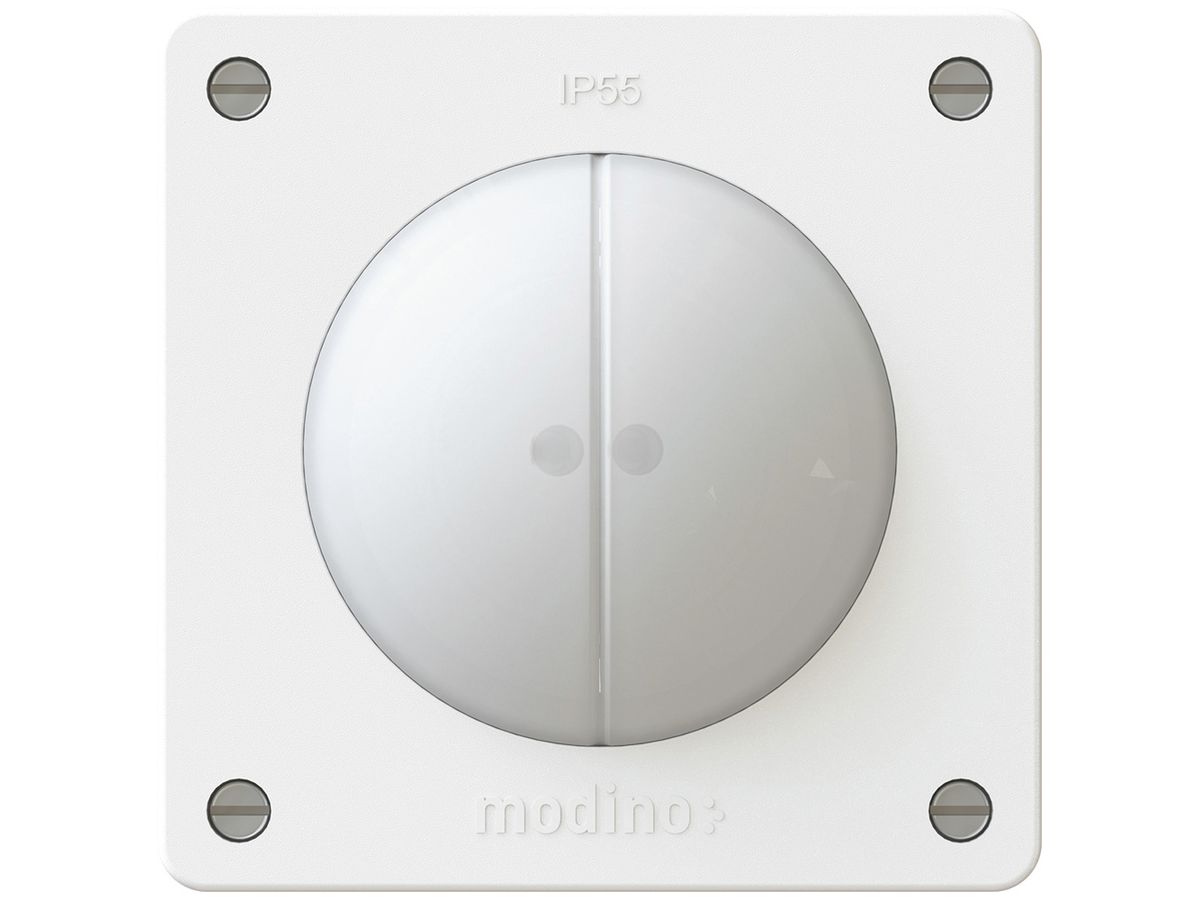Leuchtdrucktaster MAX HAURI EXO 2×A/R, 1×beleuchtet, IP55, weiss