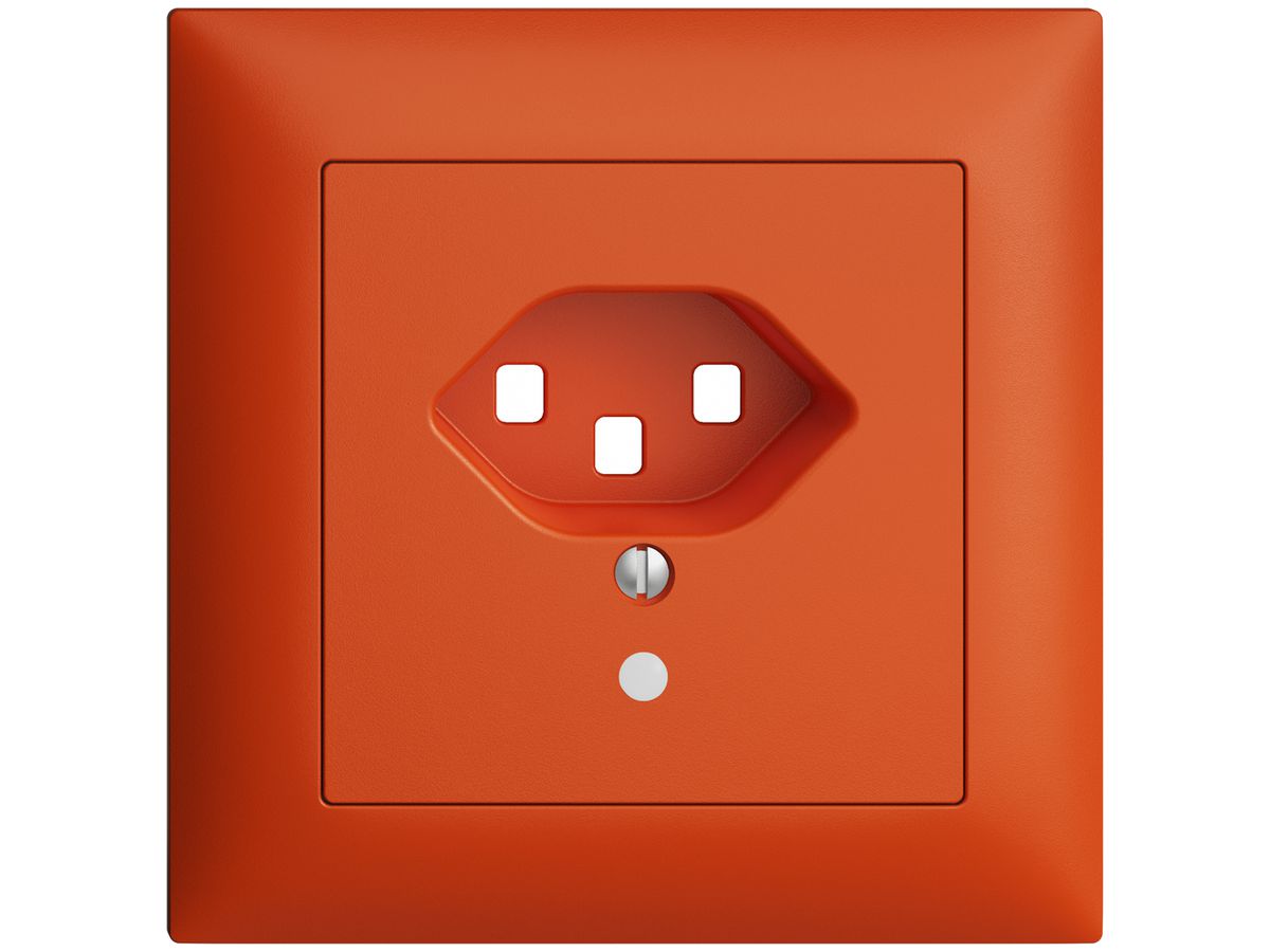 UP-Frontset EDIZIOdue T23 orange 88×88mm mit Linse