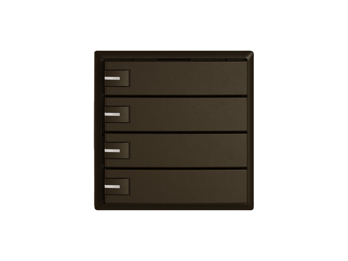 KNX-Taster RGB EDIZIO.liv SNAPFIX® Temperaturfüh.RGB-LED 4×T 1-Tbed.br