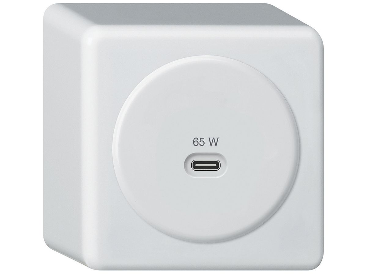 AP-USB-Ladesteckdose Hager basico Typ C 65W 3250mA weiss