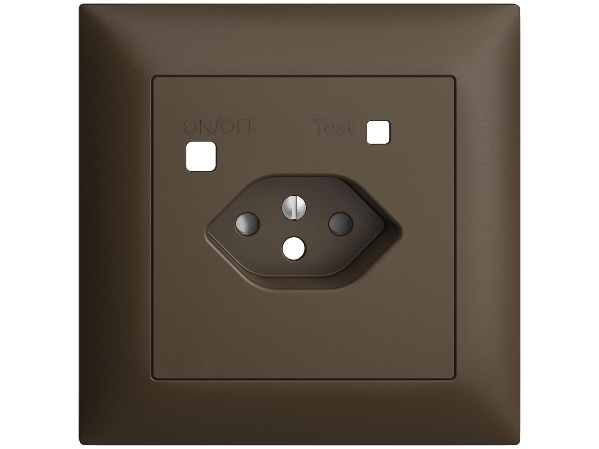 Frontset EDIZIOdue zu FI-Steckdose FMI, T13, shutter, coffee
