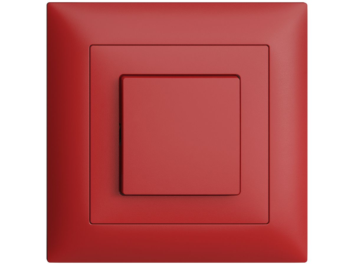UP-Abdeckset EDIZIOdue Schalter/Taster 1 Knopf 88×88mm rot