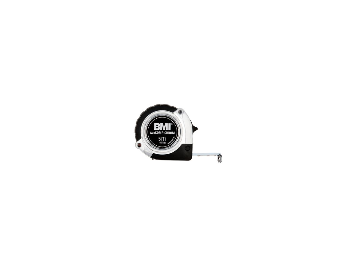 Rollmeter BMI twoCOMP Chrom 5m Kunststoff Metrische Teilung 180g
