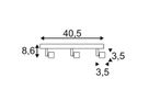 Deckenleuchte SLV PURI, 3×GU10 50W mit Decoring IP20 weiss