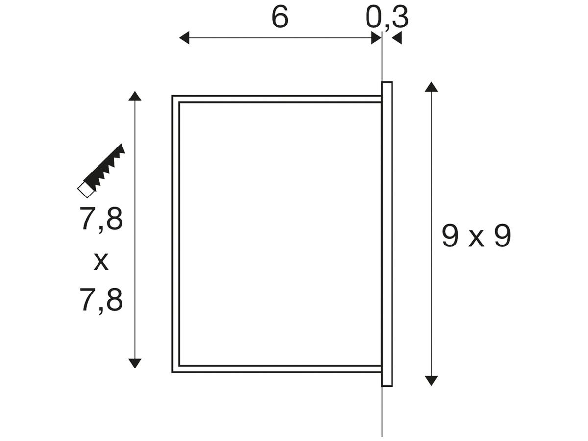 EB-LED-Wandleuchte SLV MOBALA 1.3W 14lm 3000K EB 78×78mm weiss