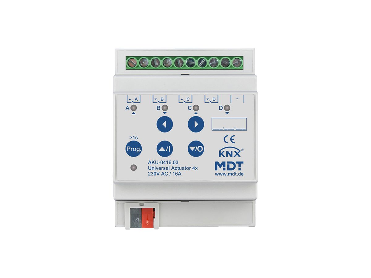 REG-Schaltaktor KNX MDT AKU-0416.03 4-Kan 16A 230VAC 4TE