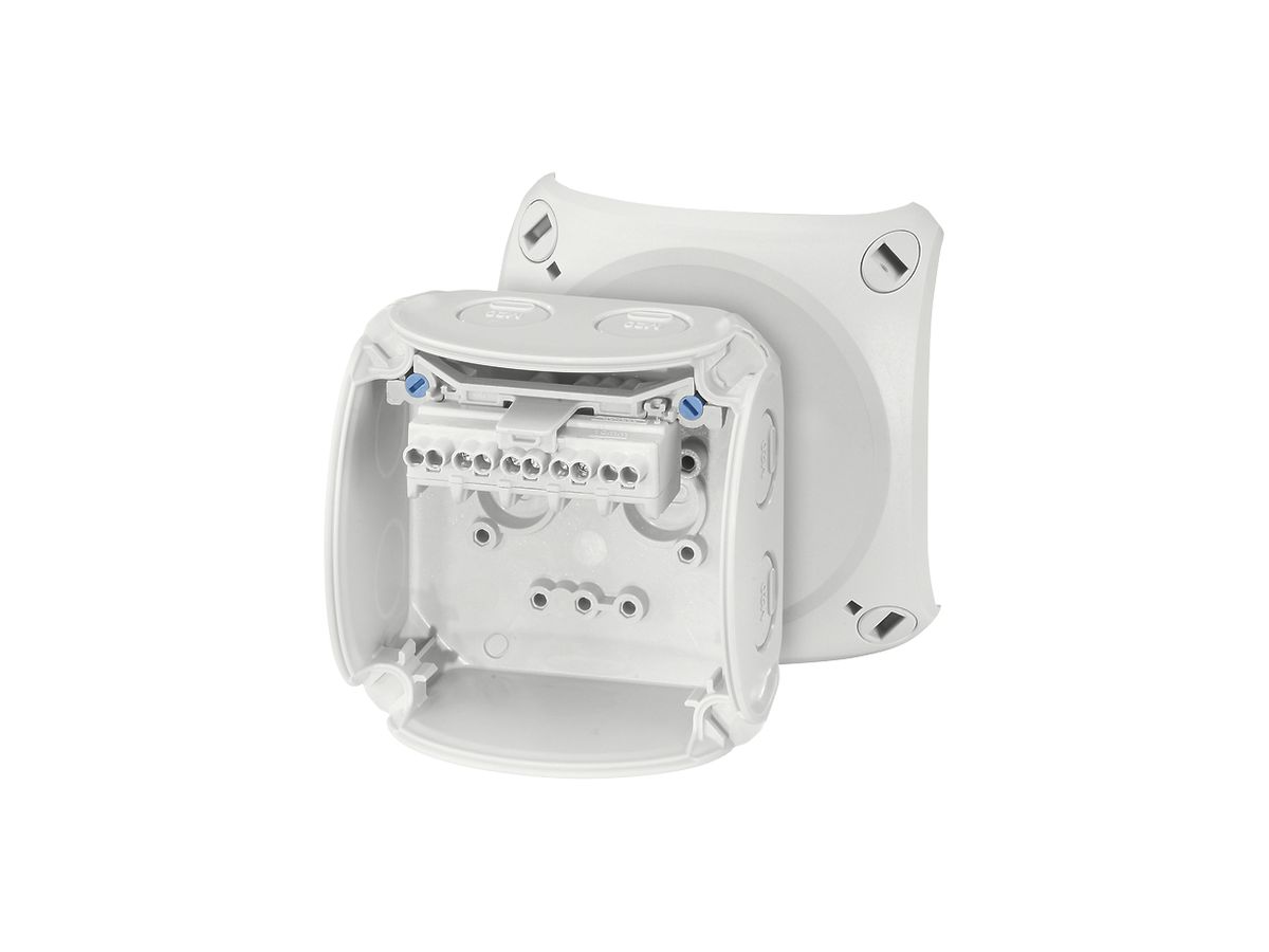 AP-Abzweigdose Hensel KF G mit Klemmen 5×2.5mm² grau