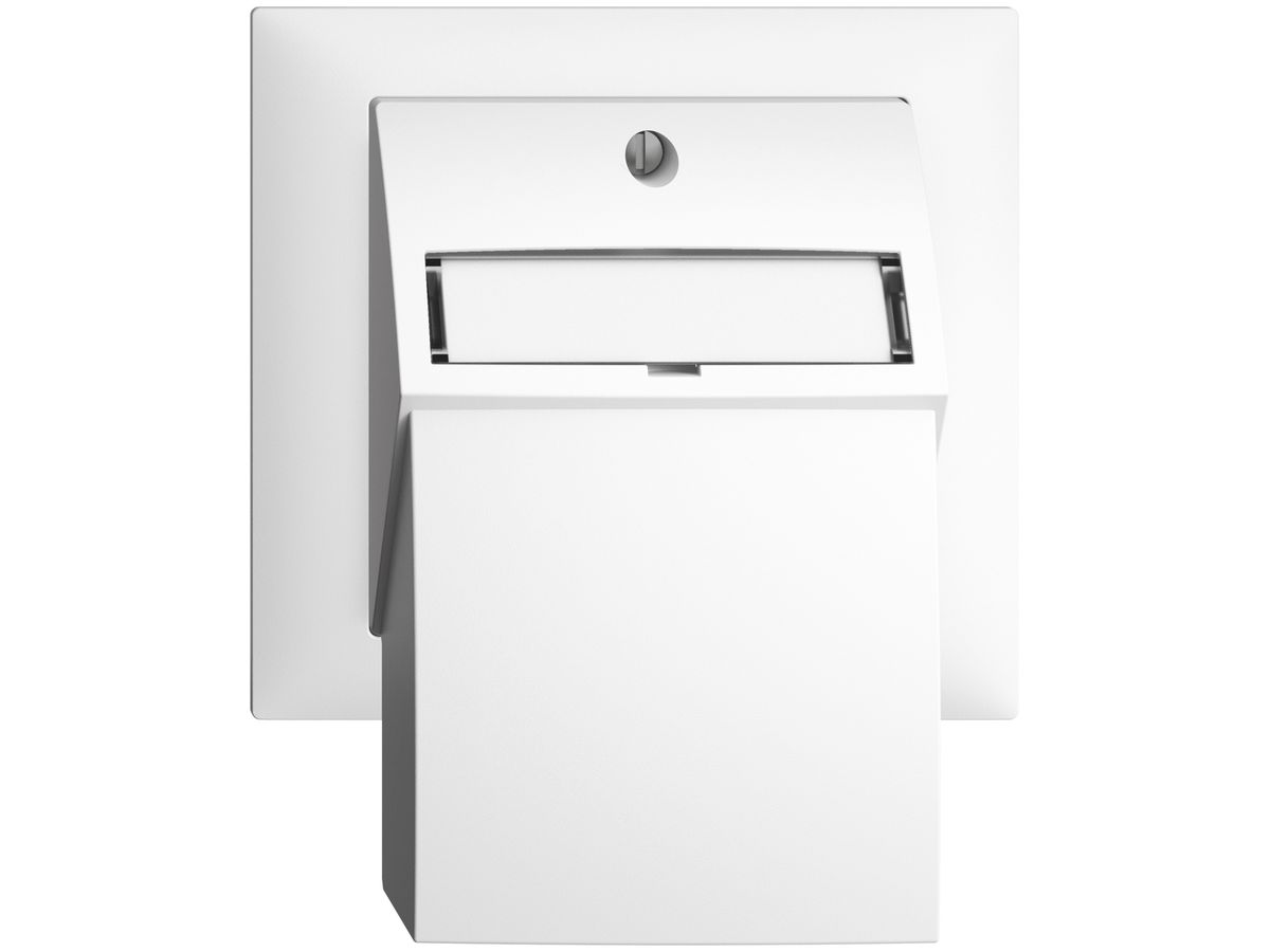 EB-Montageset EDIZIOdue, mit Flachauslasshaube, für 2×RJ45, weiss