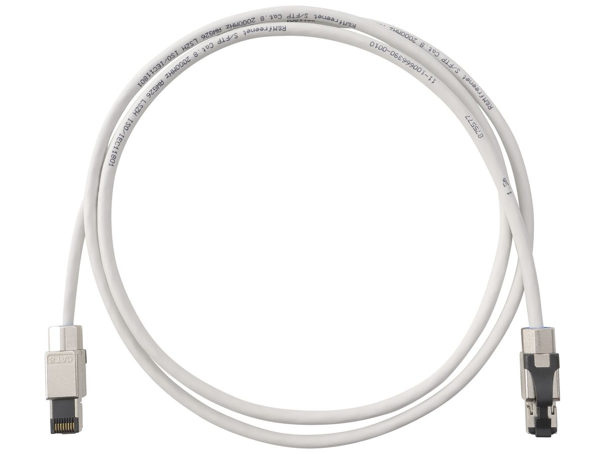 Patchkabel RJ45 R&Mfreenet CAT8.1 S/FTP 4P AWG27 LSZH grau 1.5m