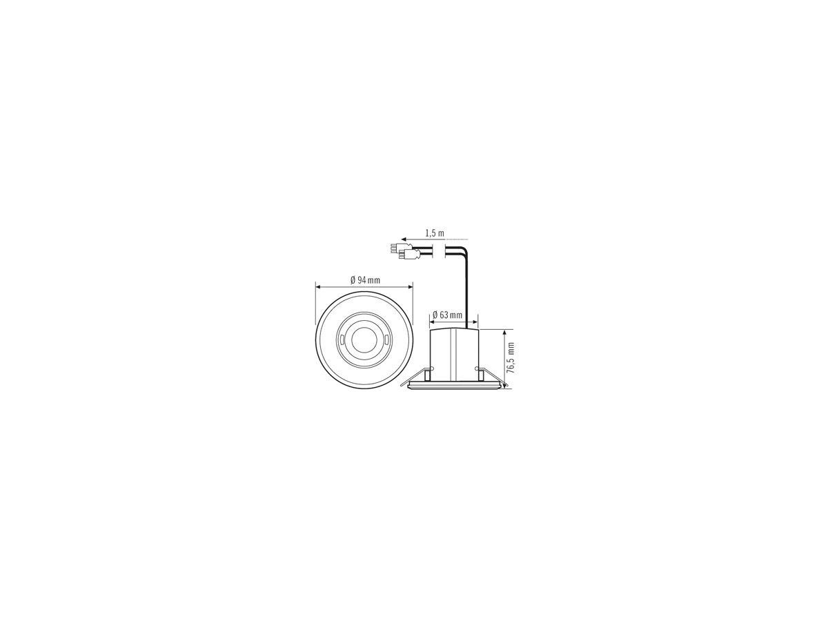 UP-Präsenzmelder ESYLUX PD-FLAT-E 360i/8 RW GST, weiss