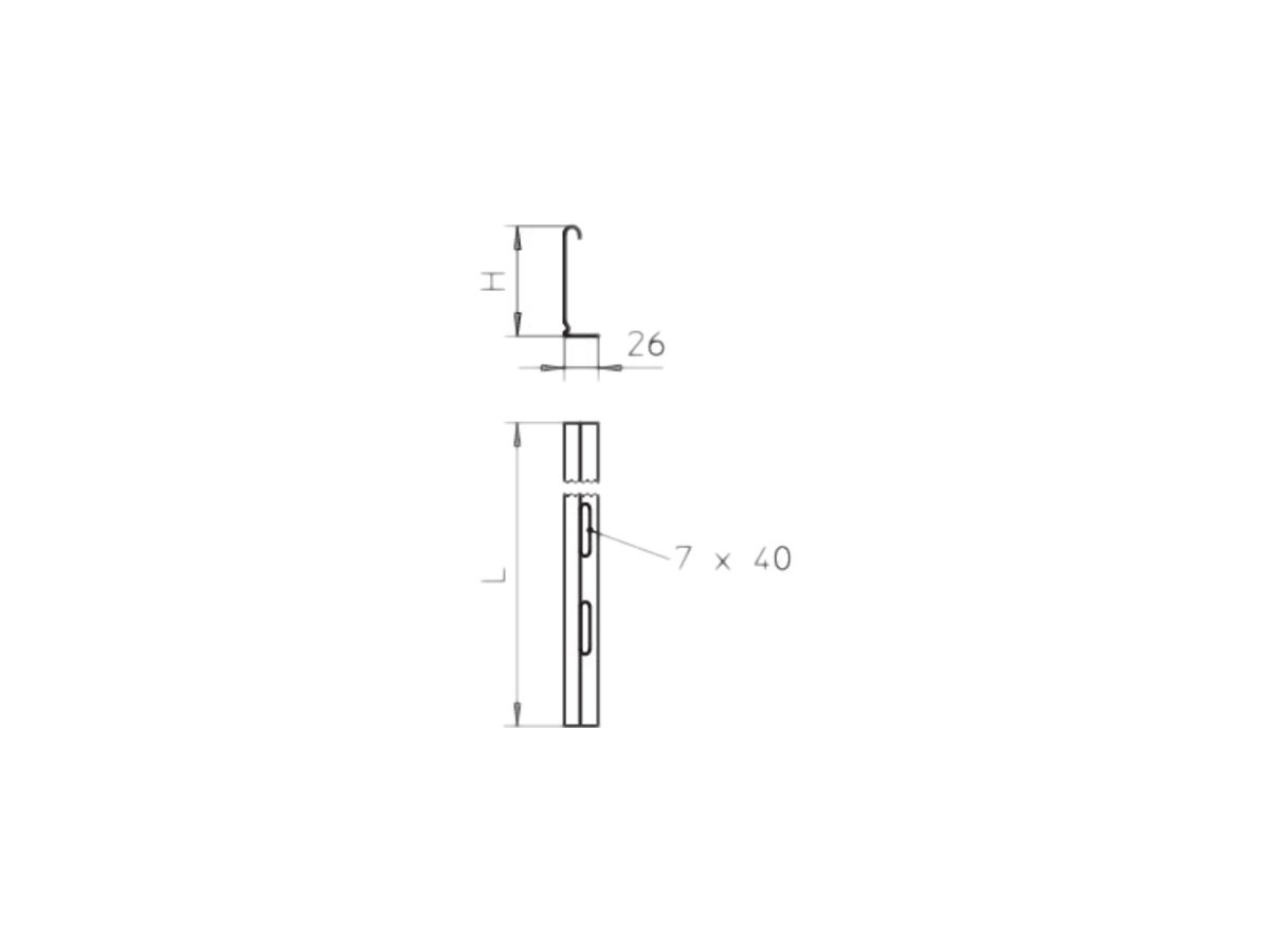 Trennsteg Bettermann TSG 35×3000mm tauchfeuerverzinkt