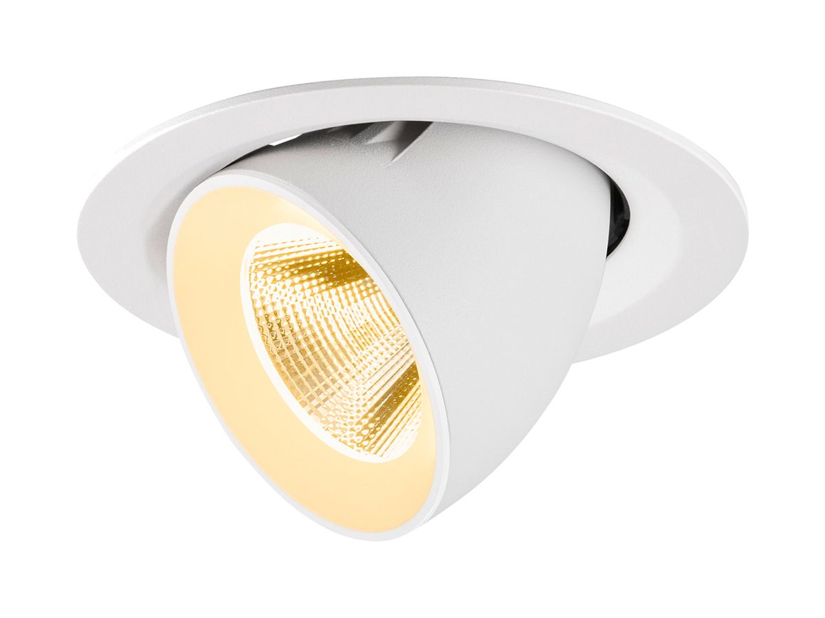 LED-Downlight SLV NUMINOS GIMBLE M 12W 1800lm 3000K NB DALI Ø135×95 weiss