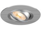 LED-Downlight SLV NEW TRIA 75 XL GU10 1×10W Ø110mm Silber