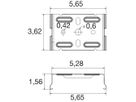 Halterung SLV EASYLIGHT SCF 56.2×36.2×15.6mm Edelstahl schwarz M6