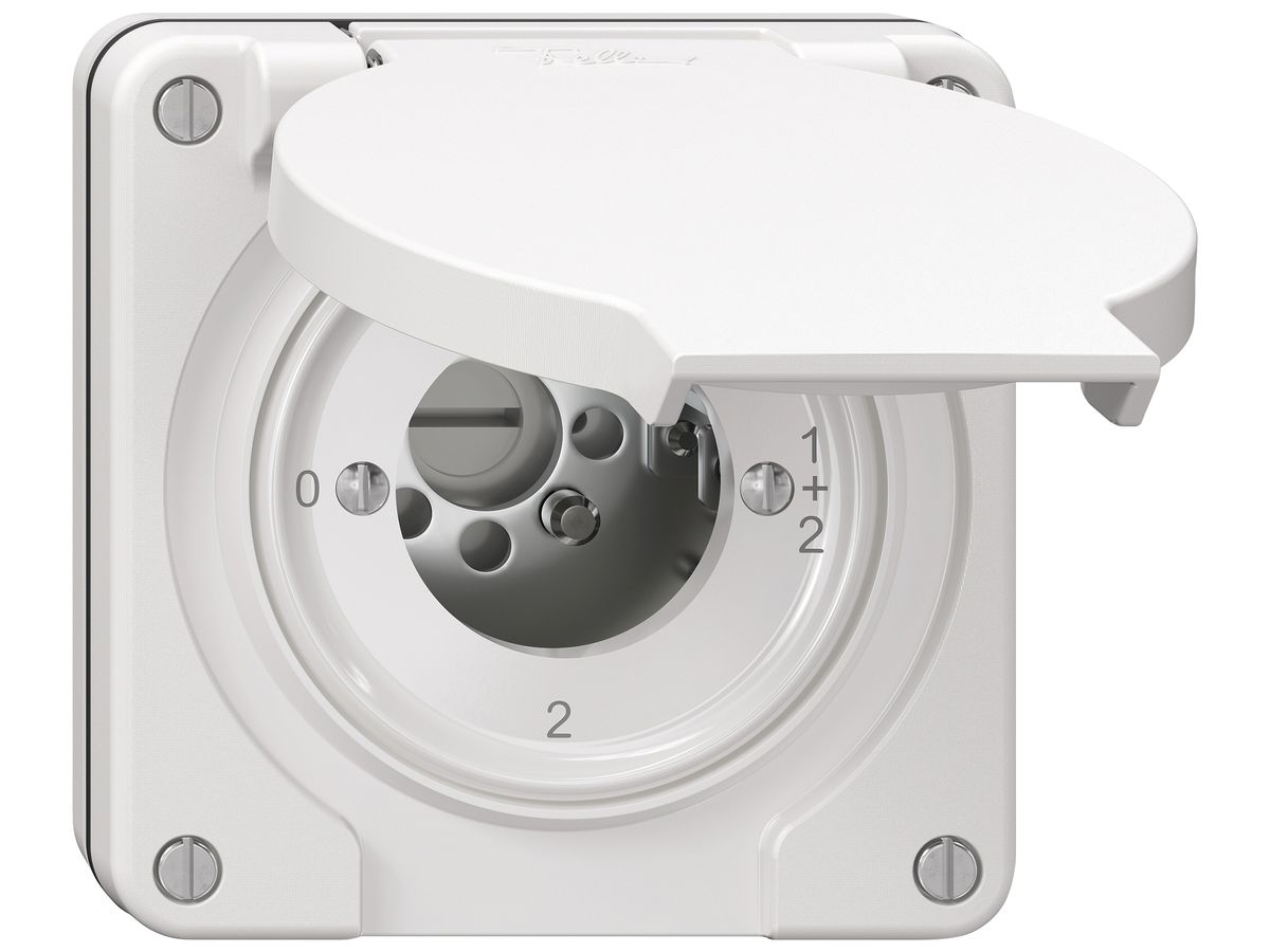 UP-Schlüsselschalter NEVO SNAPFIX® Serienschalter 16A 400V 0-1-1+2-2 ws