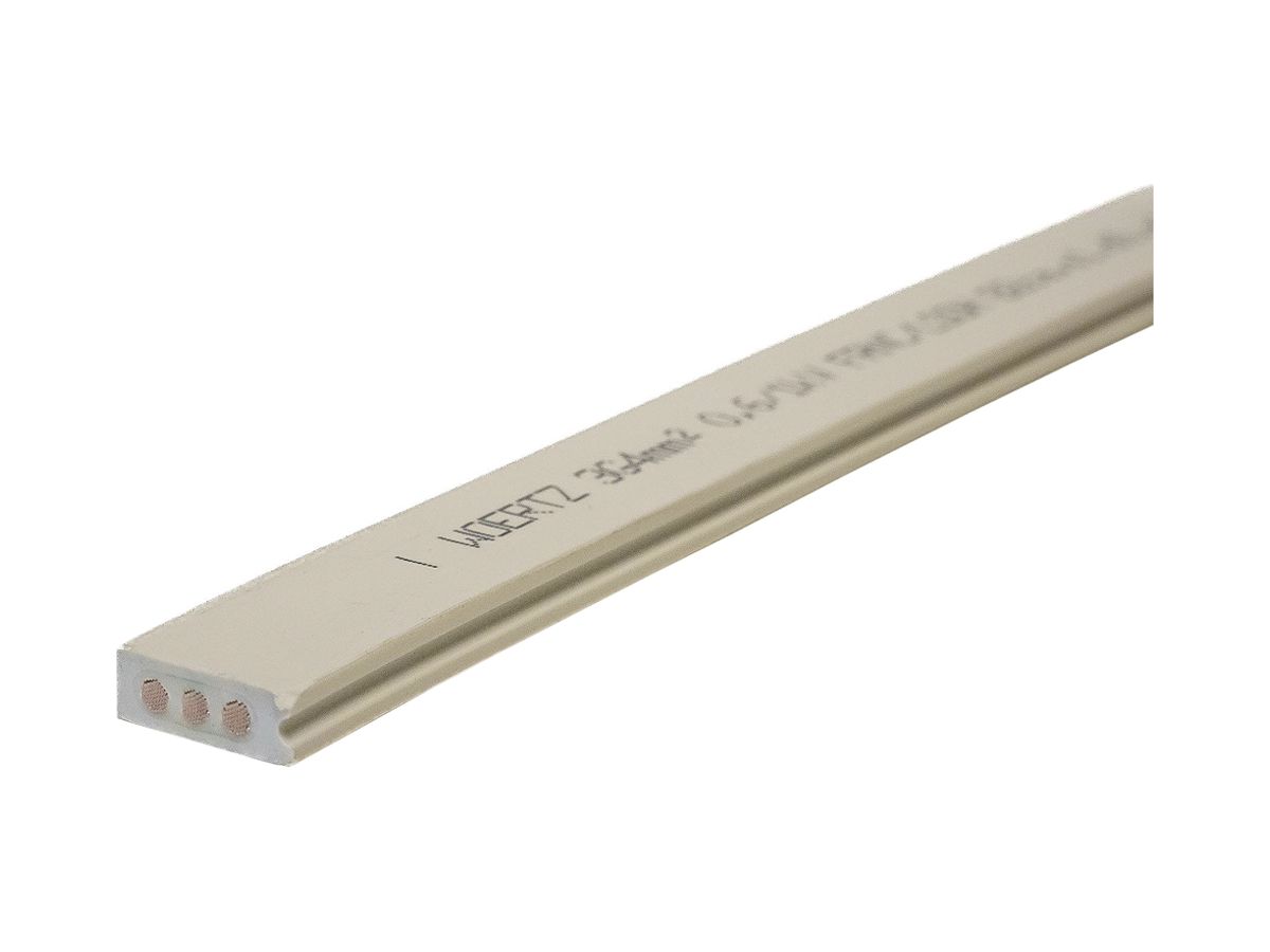 Flachkabel Woertz 3×4mm² halogenfrei grau B2ca