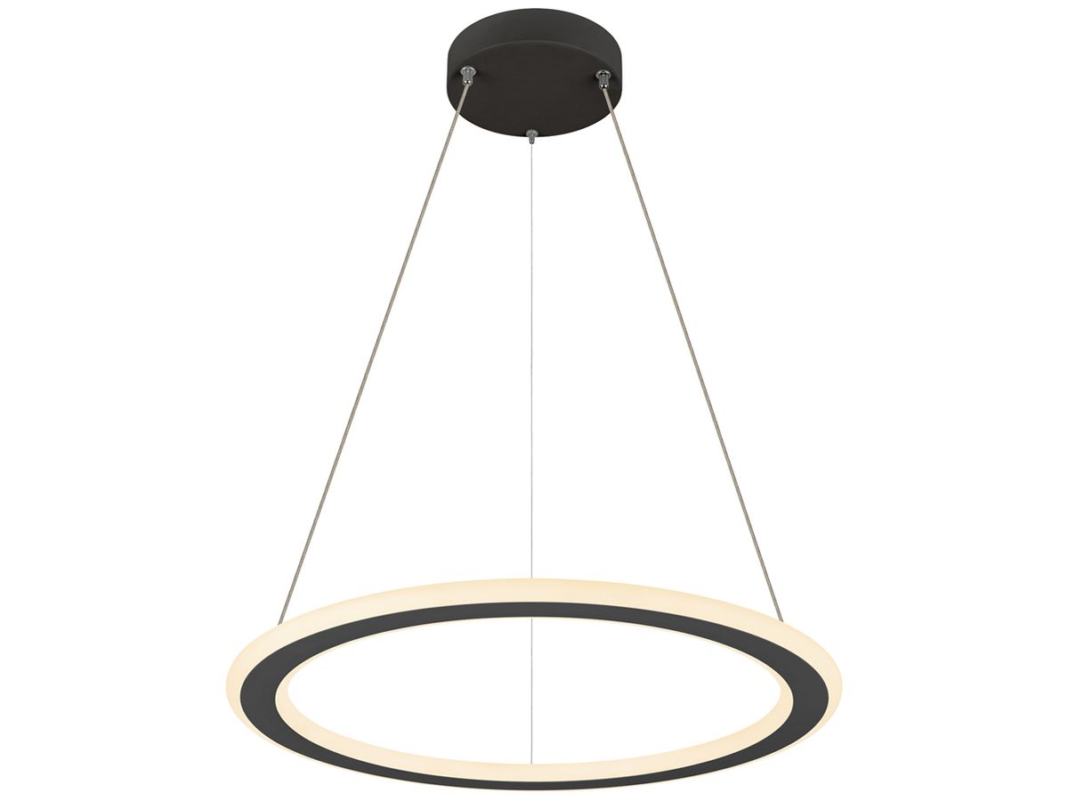 LED-Pendelleuchte SLV ONE FLAT 23W 1300lm 927/930 DIM Ø600 schwarz