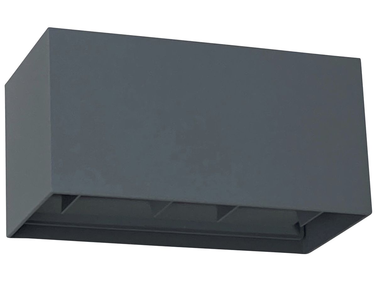 LED-Wandleuchte Z-Licht Doppelwürfel 20W 4×500lm 3000K IP65 anthrazit