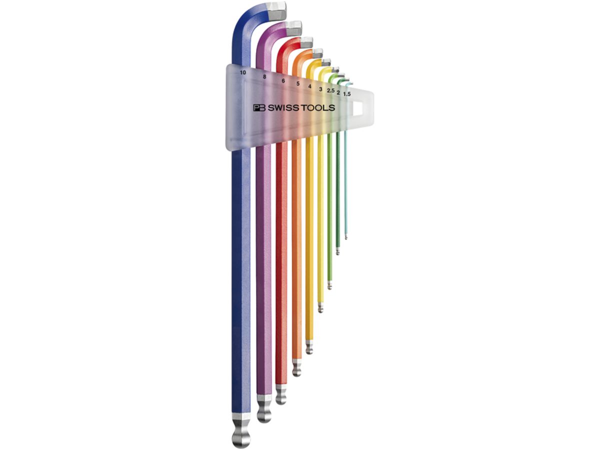 Stiftschlüssel-Satz PB 2222 LH-10 RB 1.5, 2, 3, 4, 5, 6, 8, 10
