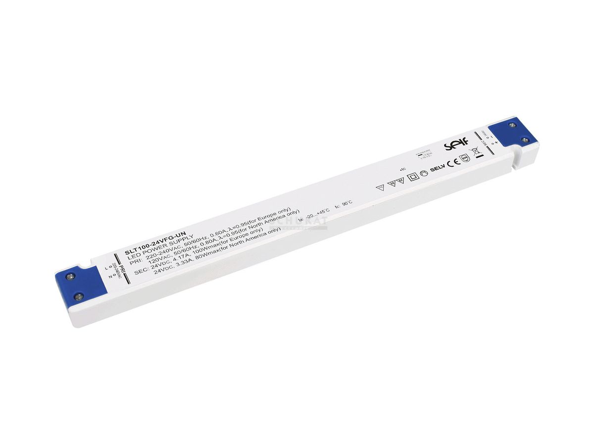 Netzteil DOTLUX, für LED Streifen, 100W, 24VDC, 0…4.17A, 298×30×17mm, IP20