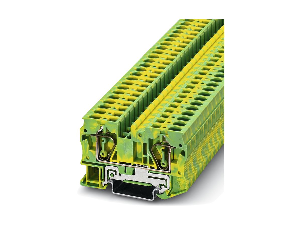 Schutzleiterklemme 0.2…10mm² Zugfederanschluss grün/gelb