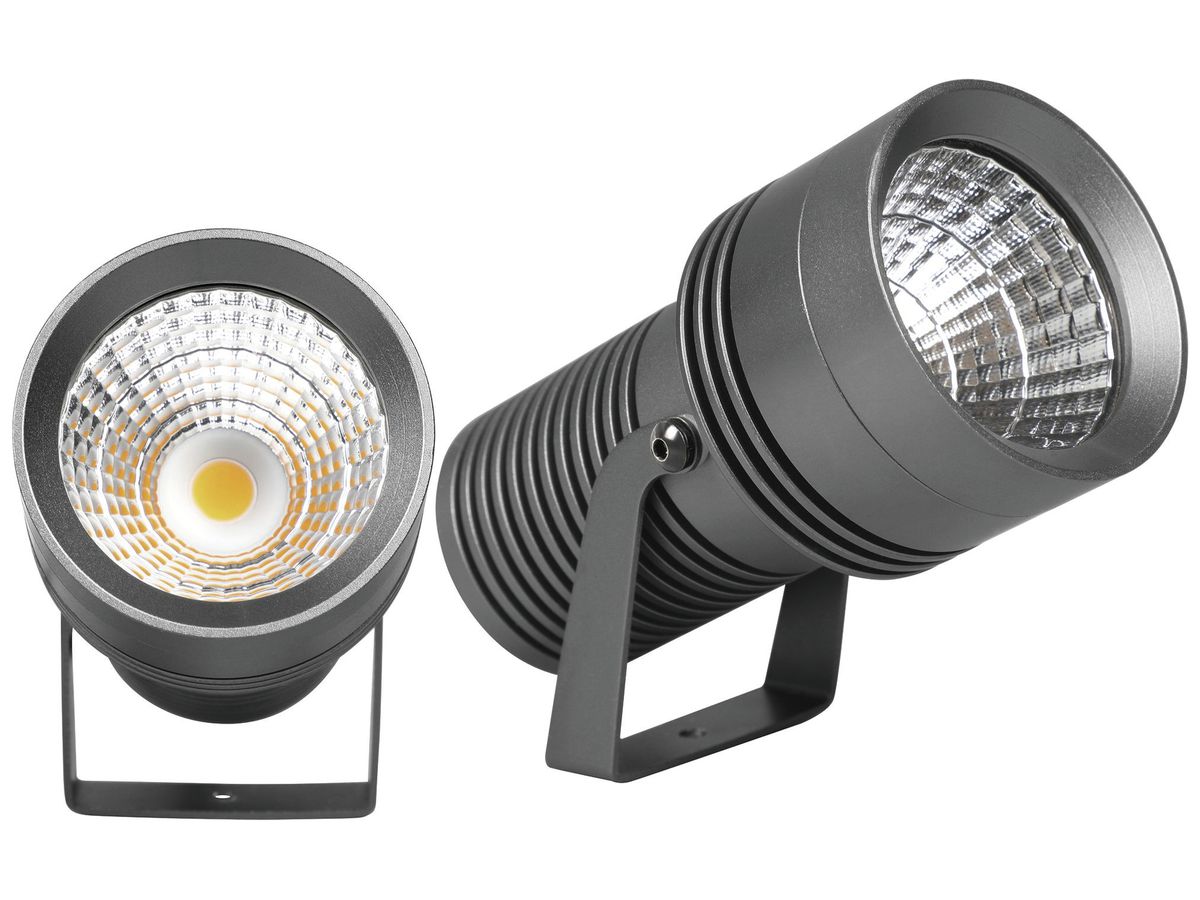 LED-Strahler CHARLY L 230V 12W 1150lm 2700K 40° IP67 5m T13 schwarz
