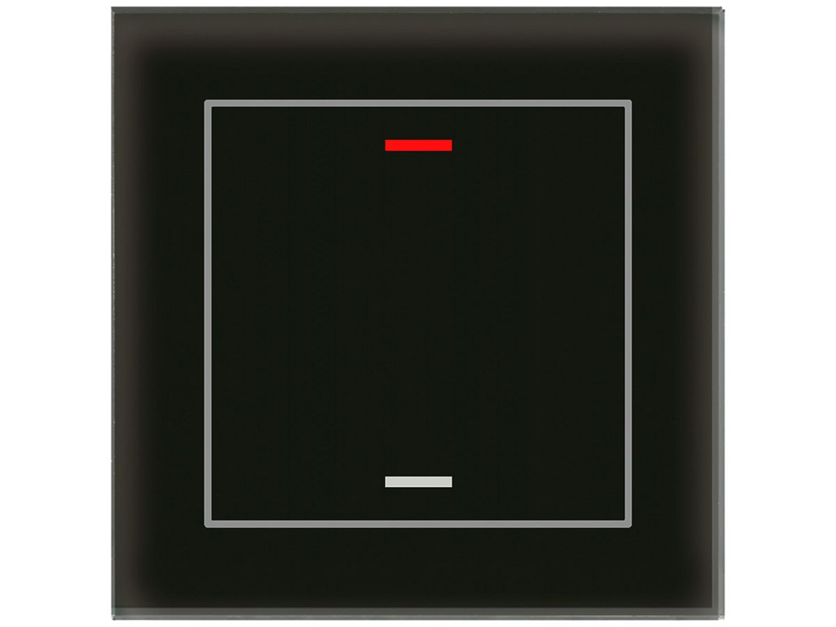 UP-Taster KNX RGBW MDT BE-GTL10S.01S 1T/2B Glas schwarz "neutral"