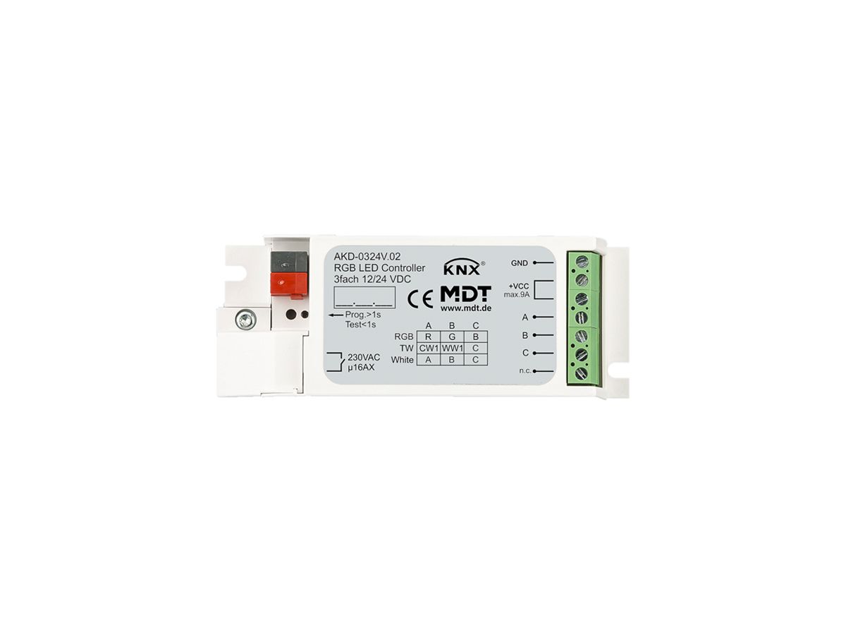 LED-Betriebsgerät KNX MDT AKD-0324V.02 3-Kan 72W 12…24V