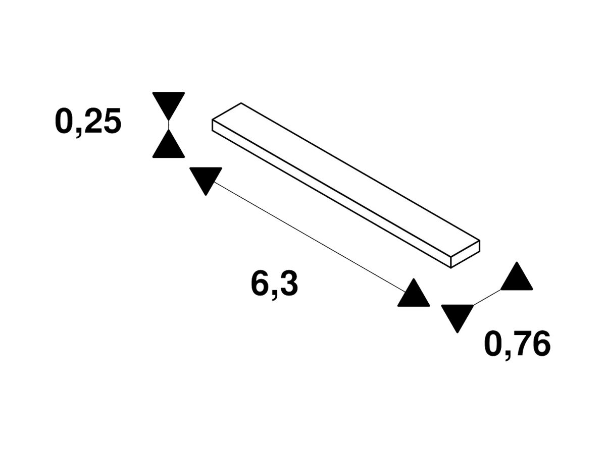 Verstärkung SLV 48V TRACK Stahl 63×7.6×2.5mm grau