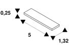 Verstärkung SLV 48V TRACK Stahl 50×13.2×2.5mm grau