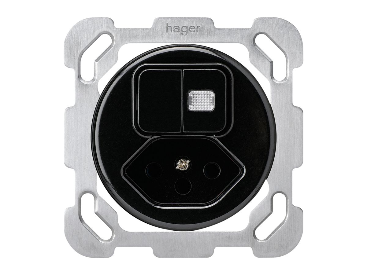 Einsatz zu UP-Leuchtkombination basico 1/3+3/1L+Typ 13 schwarz1 Linse