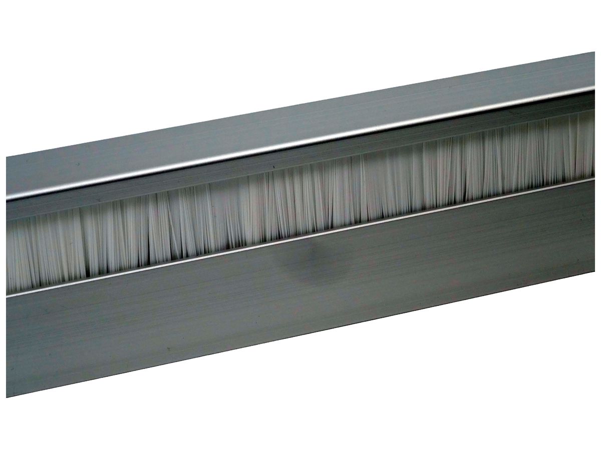 Sockelleistenkanal ELBRO 2400×60×20mm Silber Bürste weiss