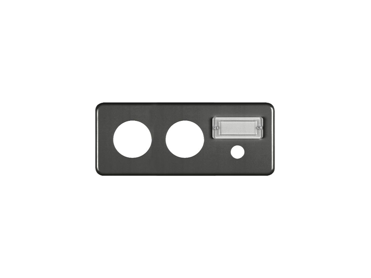 Abdeckplatte FH 3×1 2×43+15mm horiz. schwarz
