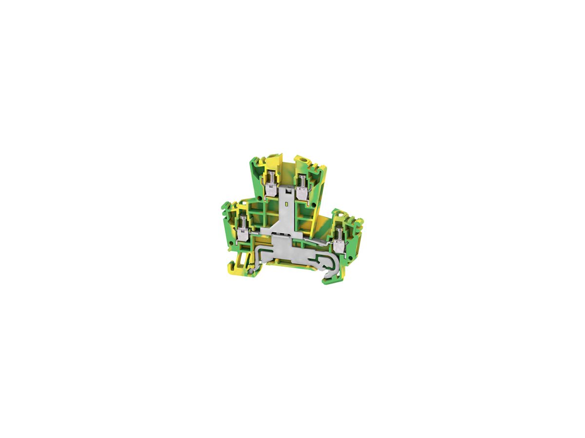 Mehrstock-Reihenklemme Weidmüller WDK PE Schraub.2.5mm² 2 Etagen grün/gelb