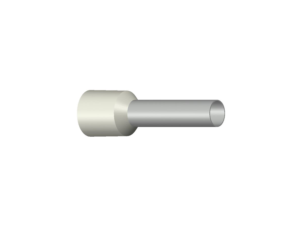 Aderendhülse Typ A isoliert 10mm²/18mm elfenbein