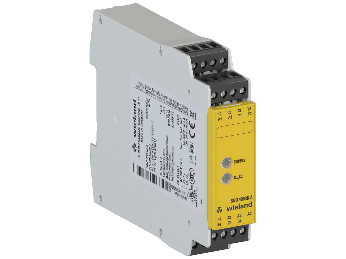 REG-Sicherheitsrelais Wieland Electric SNO4003K-A NOT-AUS 24VUC