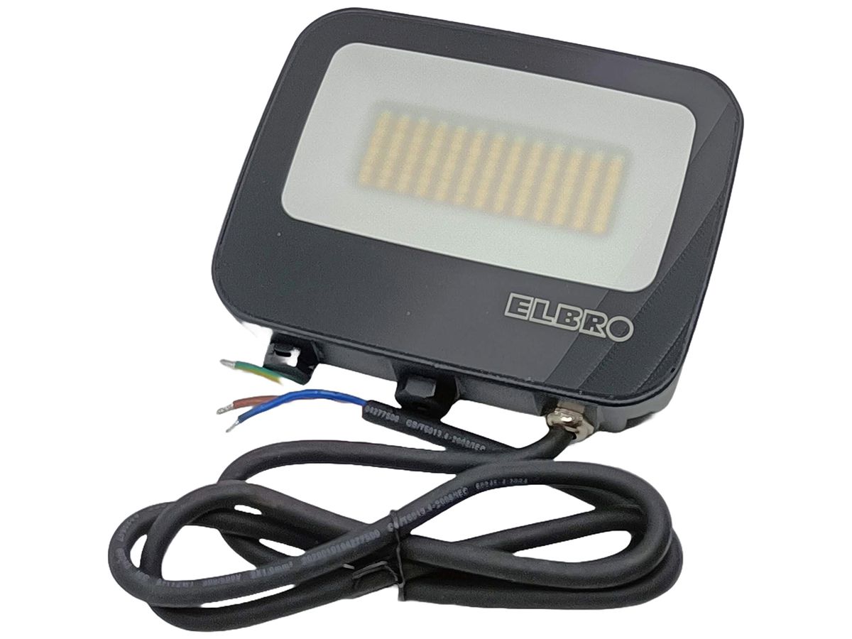 LED-Strahler ELBRO CCT 30W 3000…6000K IP66 120° 150×125mm schwarz