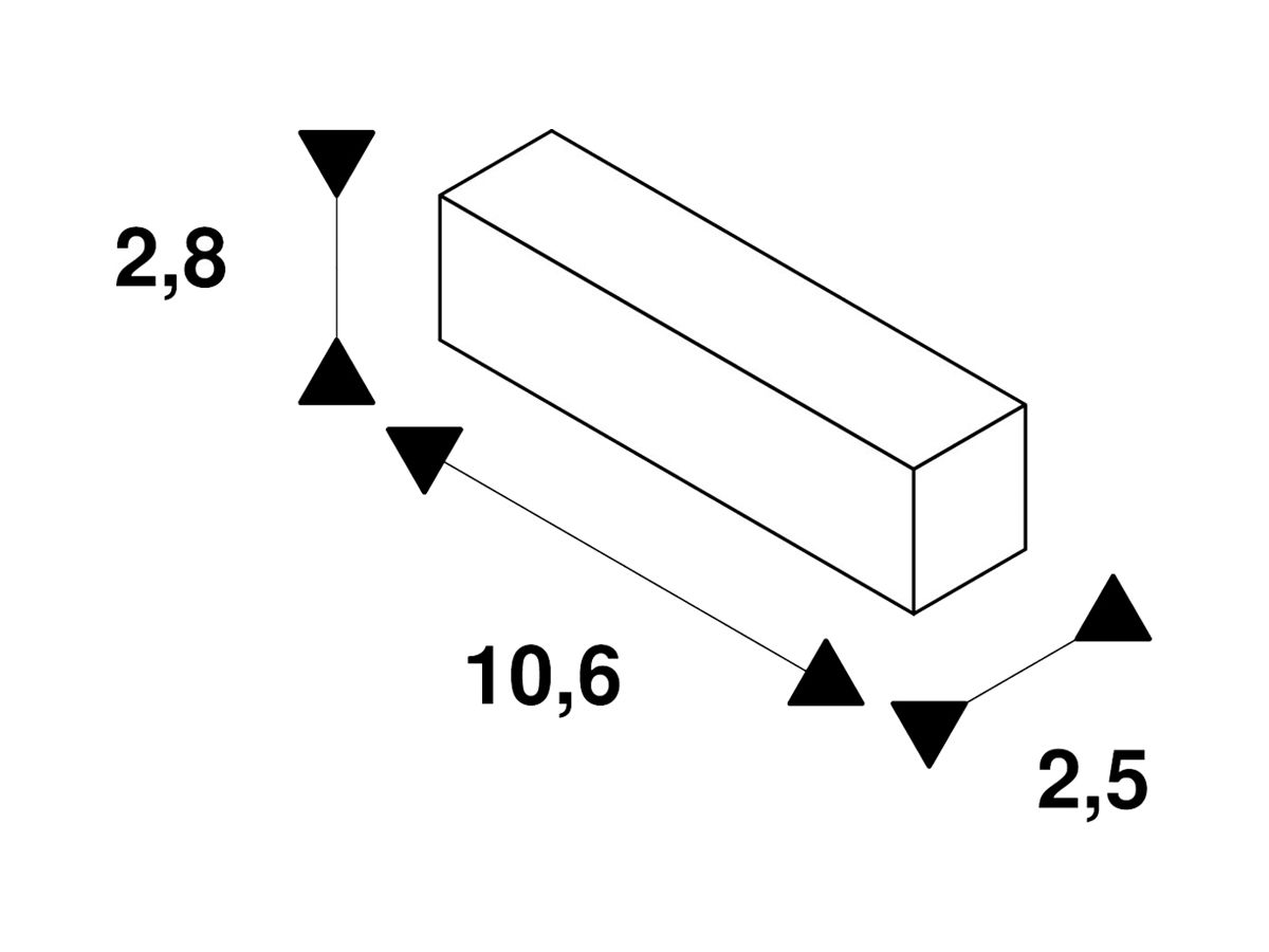 Längsverbinder SLV für AP-Stromschiene S-TRACK DALI 3-phasig weiss