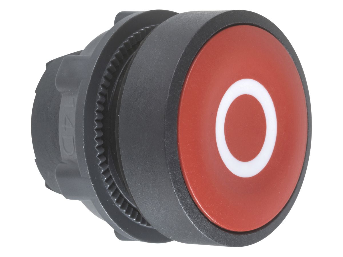 Taster Schneider Electric flach O weiss/rot