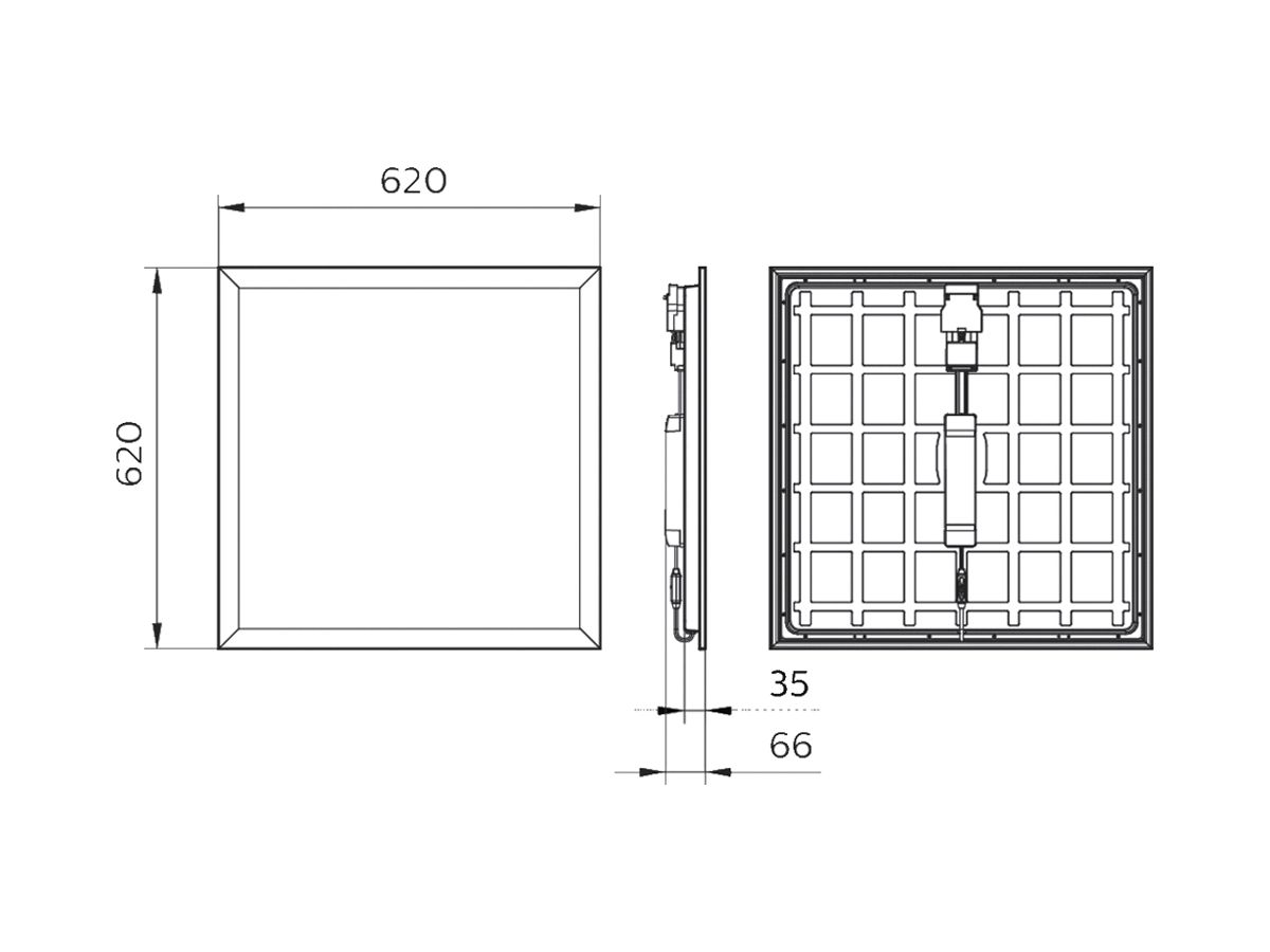 EB-LED-Deckenleuchte CoreLine RC133V OC 34.5W 2900/3600/4300lm 830/840 DALI ws