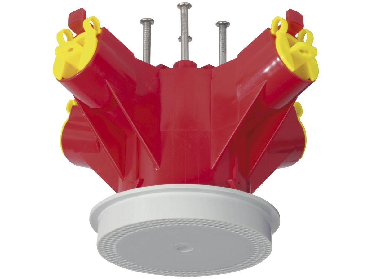 Lampendübel MT Crallo-Star Ø60×90mm mit Montagering 4×M20/M25 rot