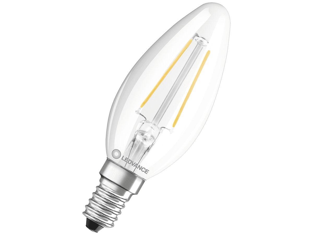 LED-Lampe LEDVANCE CLAS B E14 2.5W 250lm 2700K Ø35×100mm B10.5 klar