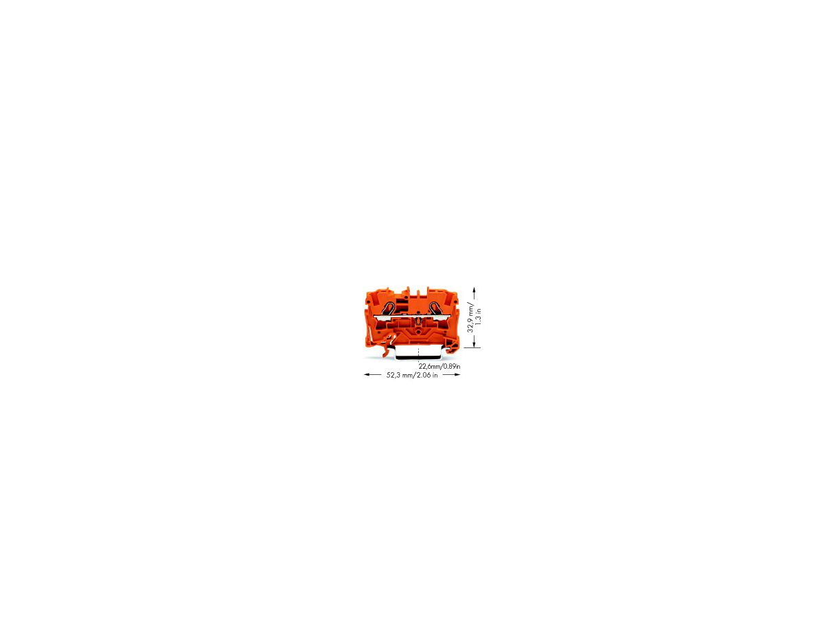 Durchgangsklemme WAGO TOPJOB-S 4mm² 2L orange Serie 2004
