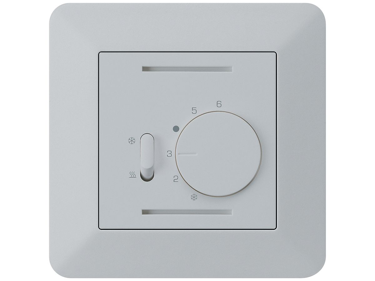 UP-Thermostat Hager kallysto.trend, mit Schalter Heizen/Kühlen, hellgrau